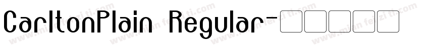 CarltonPlain Regular字体转换
